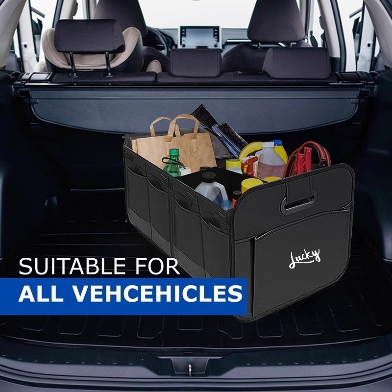Interior Design Zoning - LUCKYCar trunk polyester storage box，Foldable design/Zoned