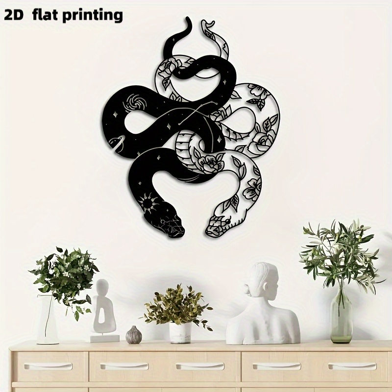 Interior Design Office - 2D Flat Print, Stylish Two-Headed Snake