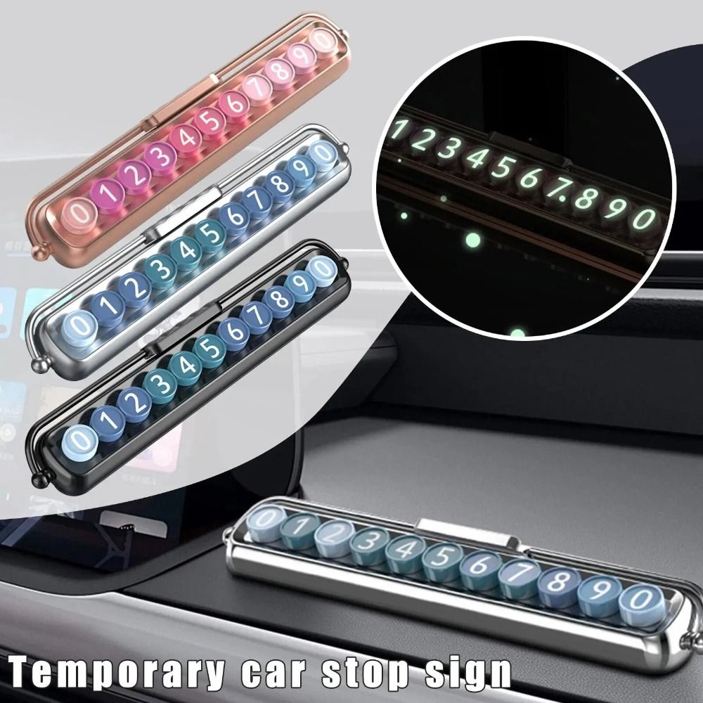Interior Design Gold - Plastic Telephone Number Plate Auto Concealed