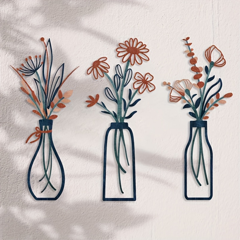 3 Large Floral Wall Art Sculpt - Interior Design Office recension och pris