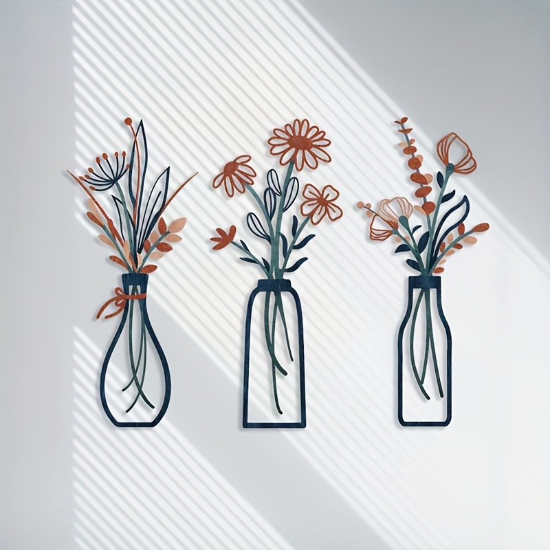 3 Large Floral Wall Art Sculpt - Interior Design Office recension och pris