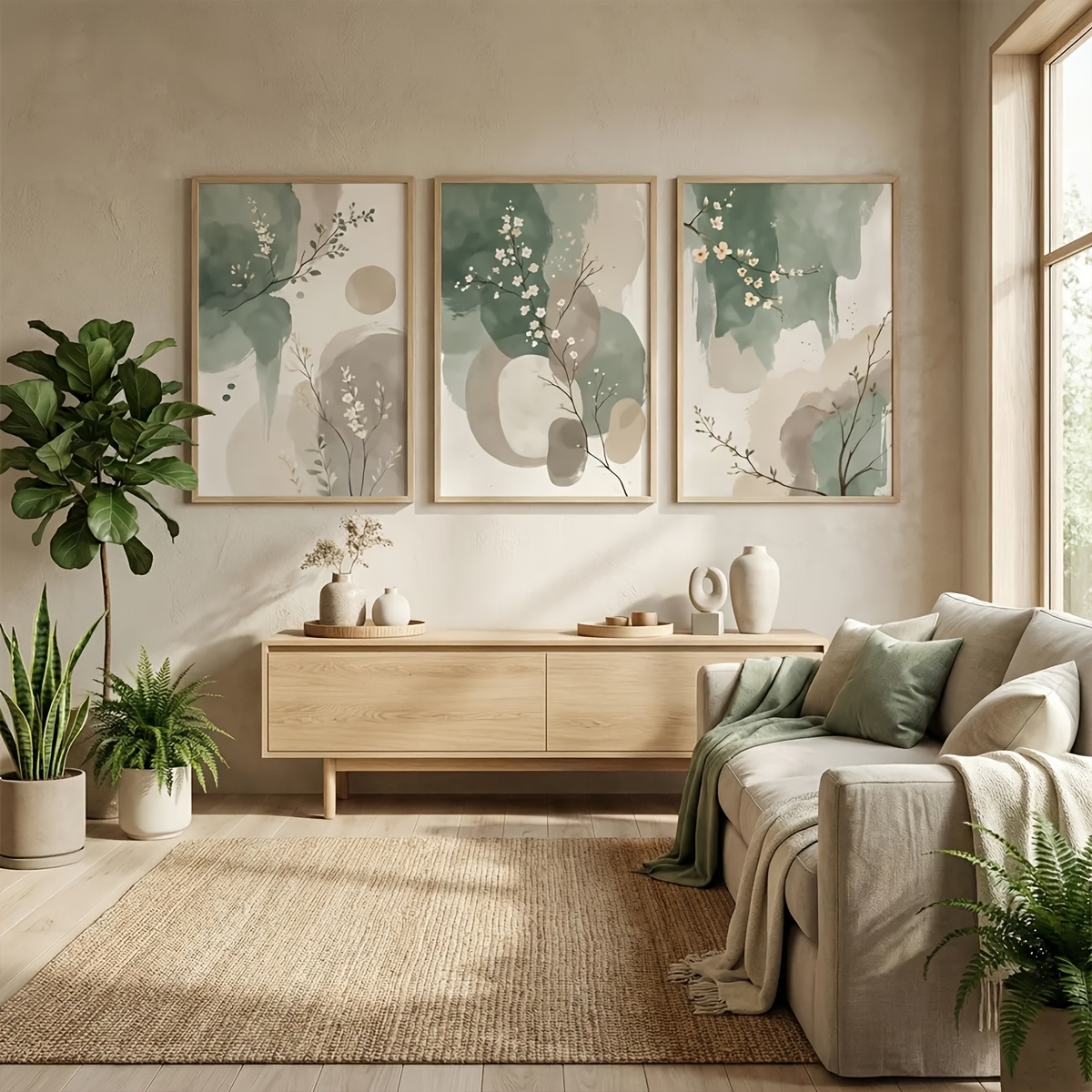 3pcs Japanese-Style Plant Canv - Interior Design Office recension och pris