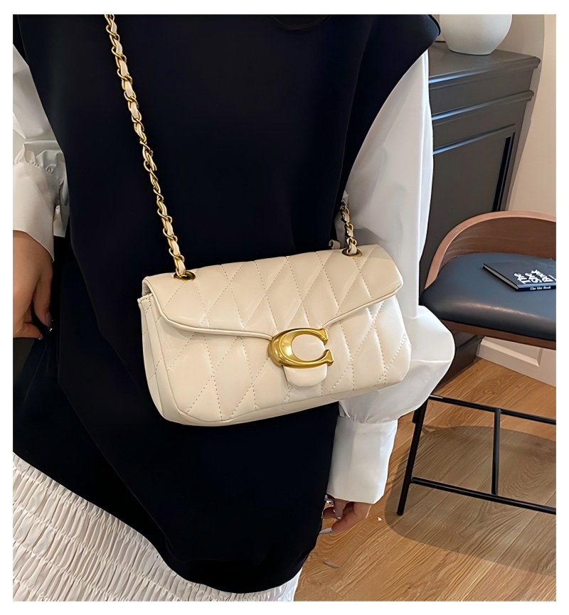 Women Quilted Leather Shoulder - Interior Design Gold recension och pris