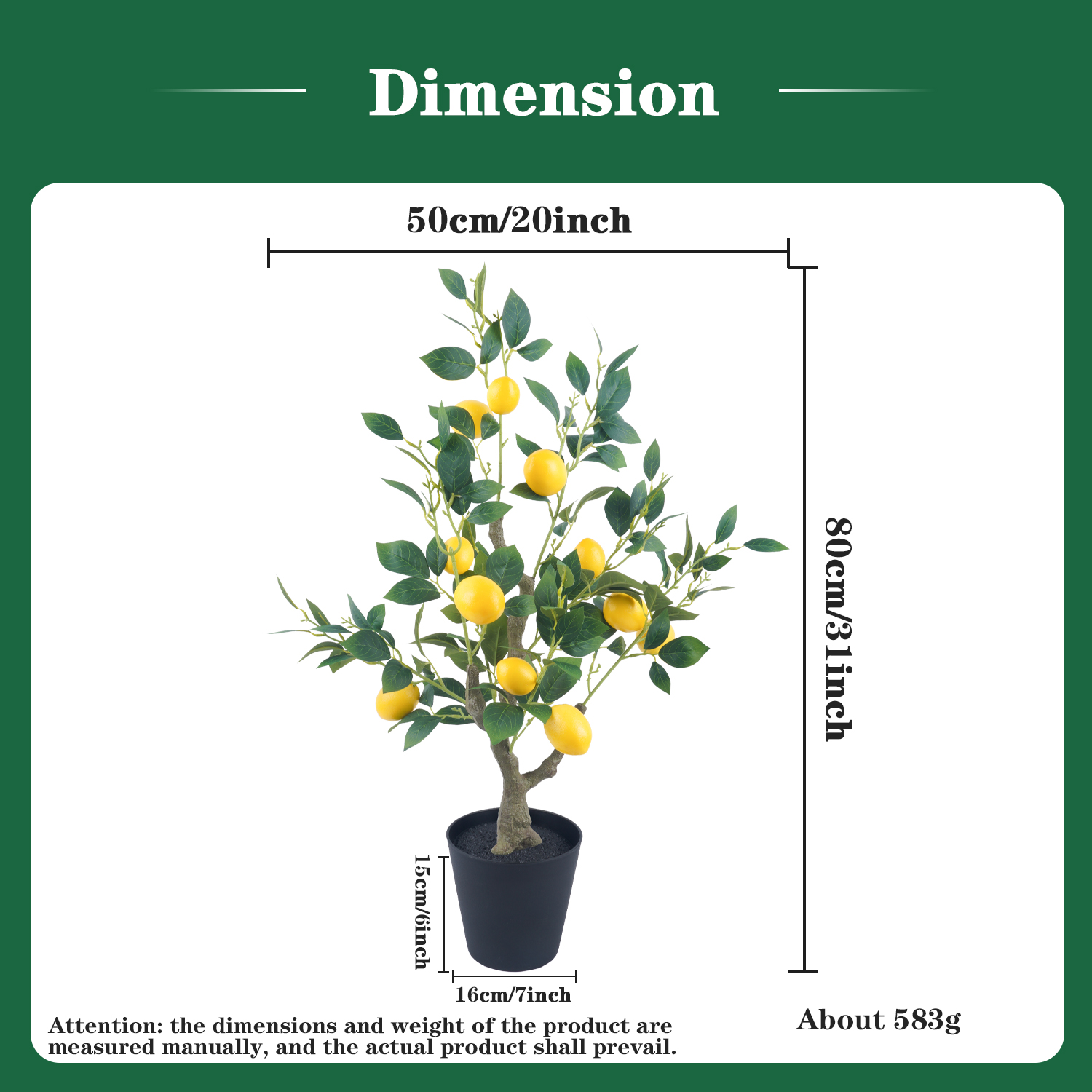 Uflower Artificial Lemon Tree  - Interior Design Office recension och pris