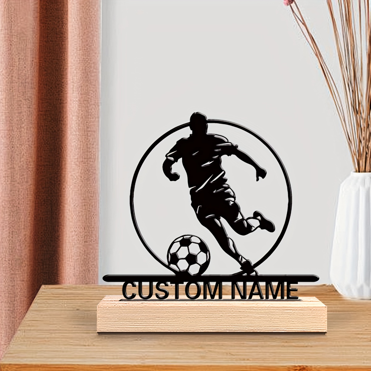 Custom Soccer Player Metal Sta - Interior Design Office recension och pris