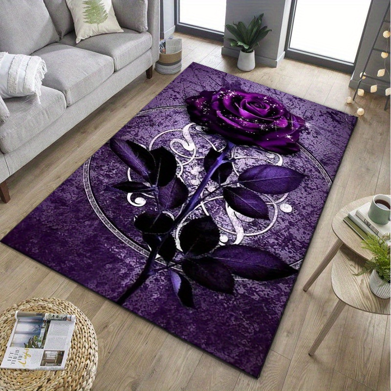 Purple Leaf Rug for Elegant Of - Interior Design Luxury Living Room recension och pris