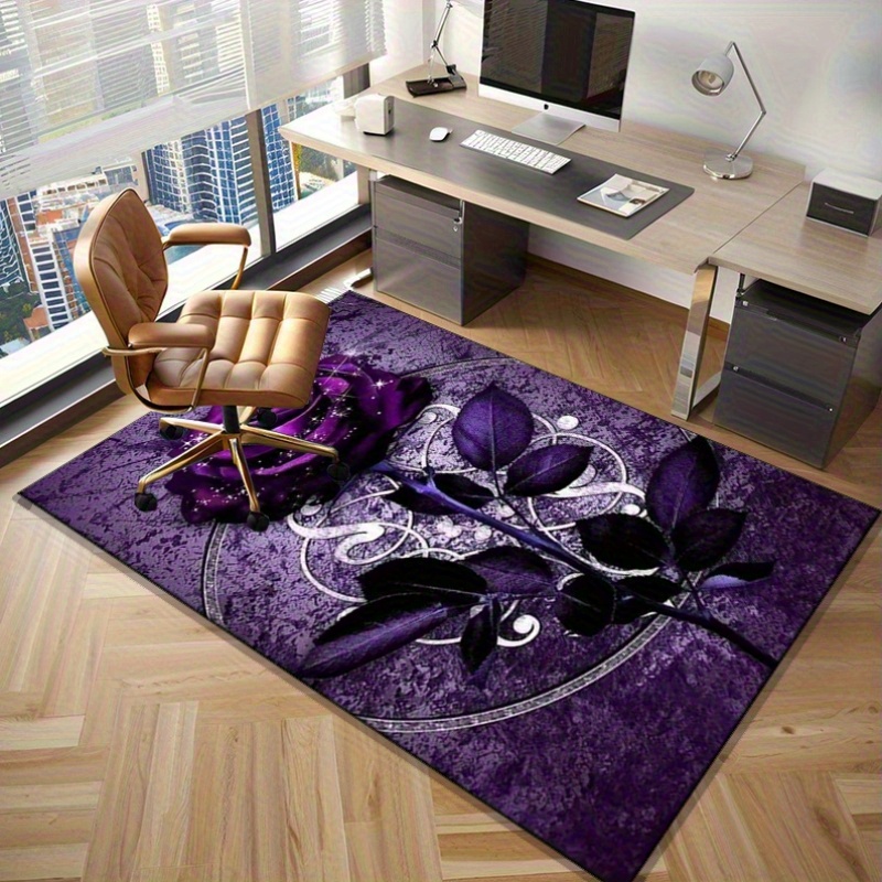 Purple Leaf Rug for Elegant Of - Interior Design Luxury Living Room recension och pris