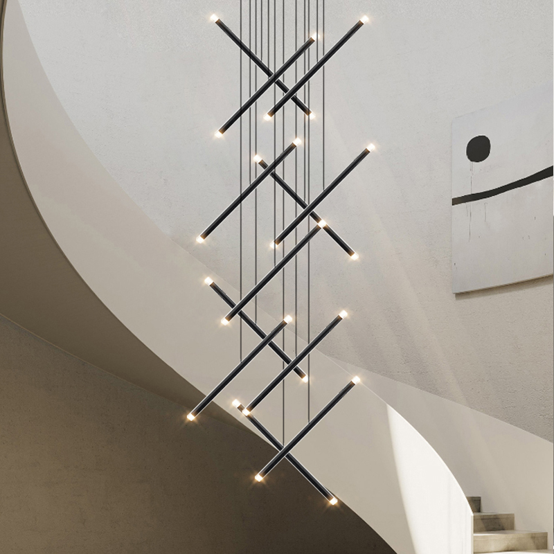 Modern Chandelier LED Stair Ch - Interior Design Hall recension och pris
