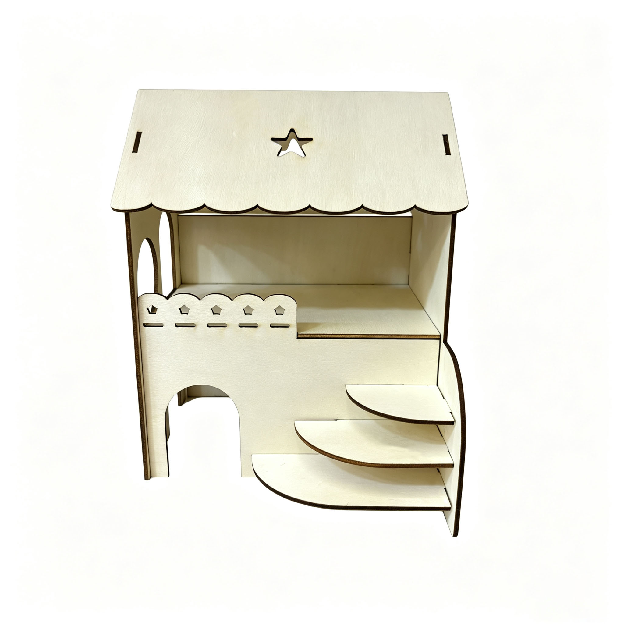 Hamster Two-Story Wooden House - Interior Design Gold recension och pris