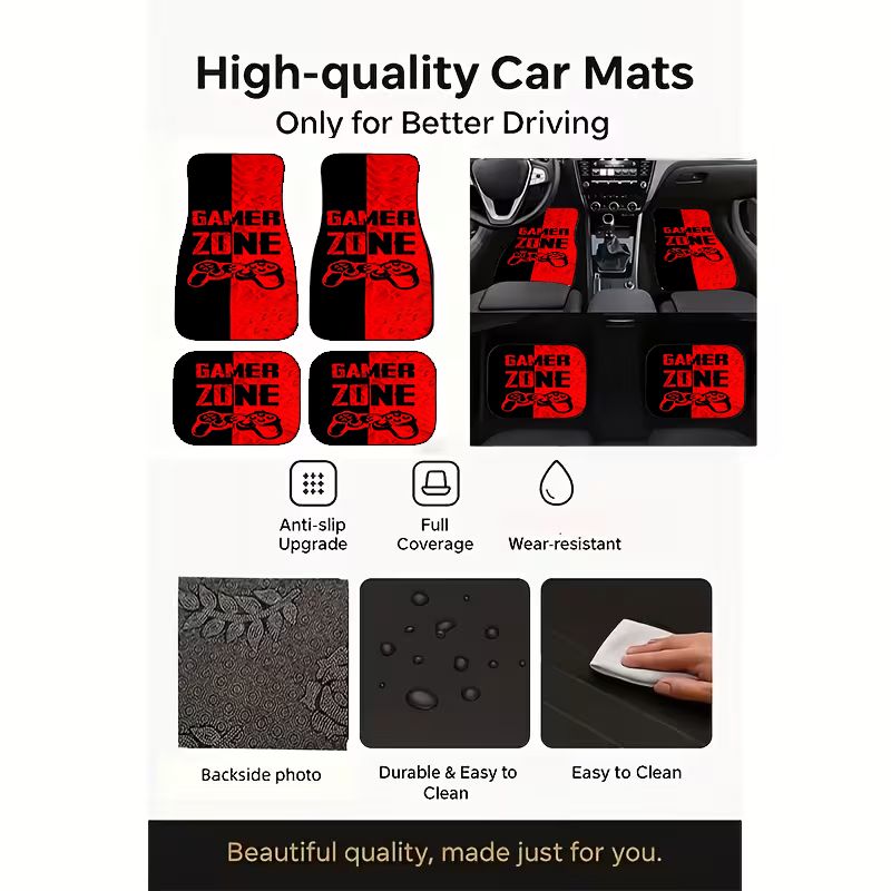 Universal Car Floor Mats Set 4 - Interior Design Zoning recension och pris
