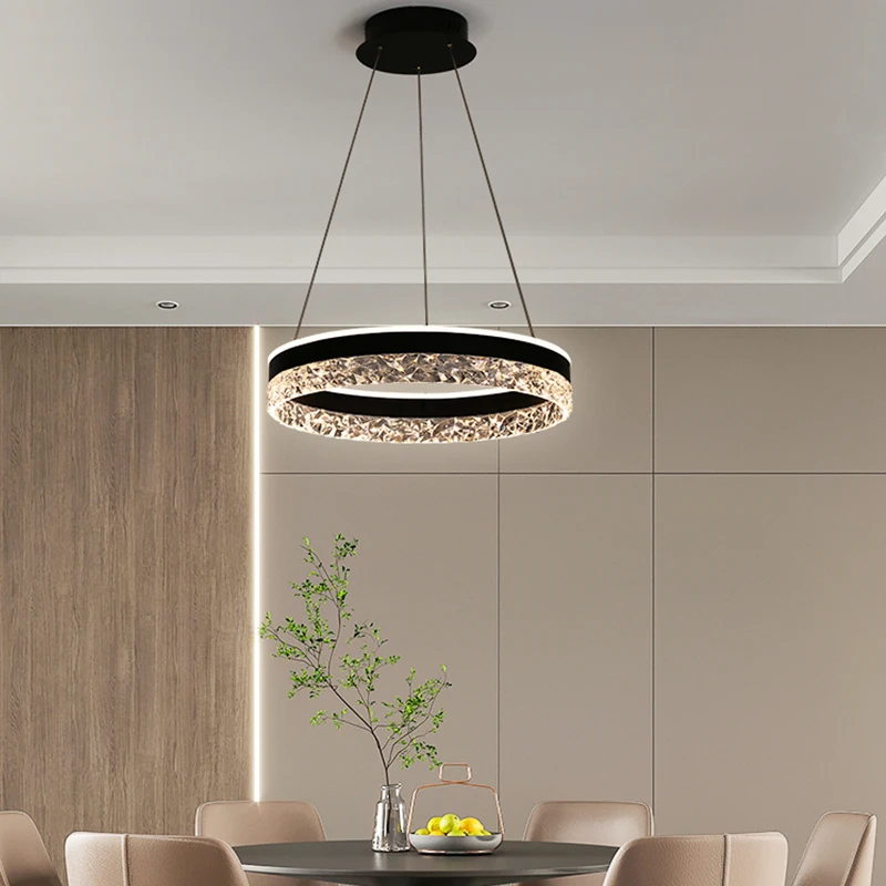 Modern Luxury Crystal LED Pend - Interior Design Luxury Living Room recension och pris