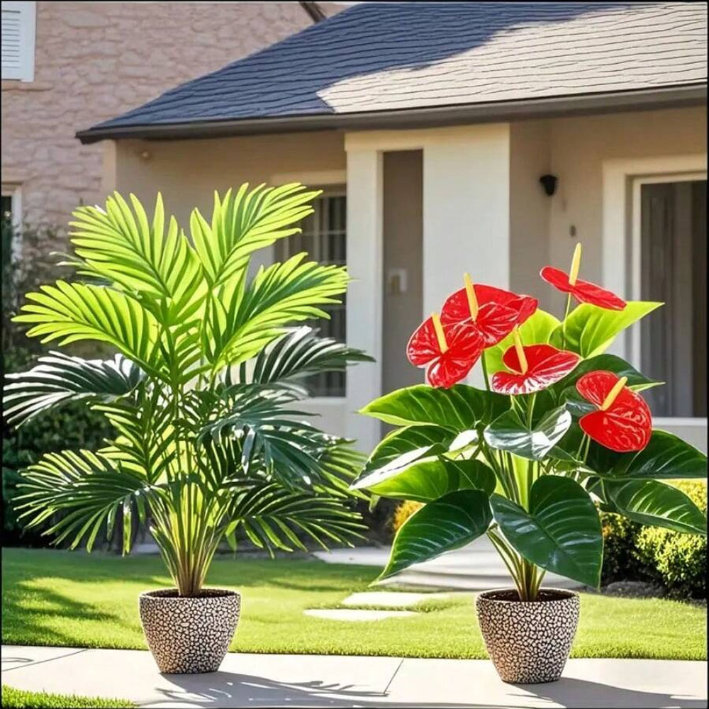 2sets Large Artificial Palm Pl - Interior Design Office recension och pris