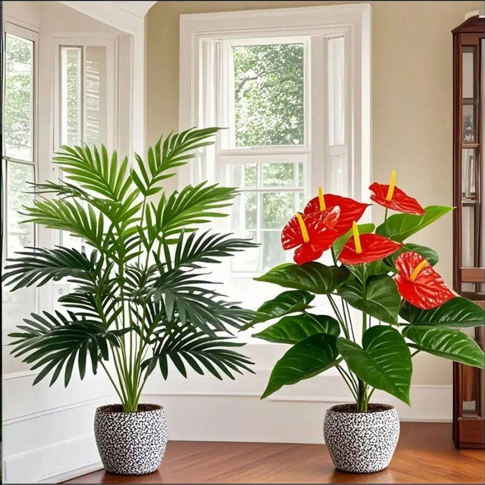2sets Large Artificial Palm Pl - Interior Design Office recension och pris