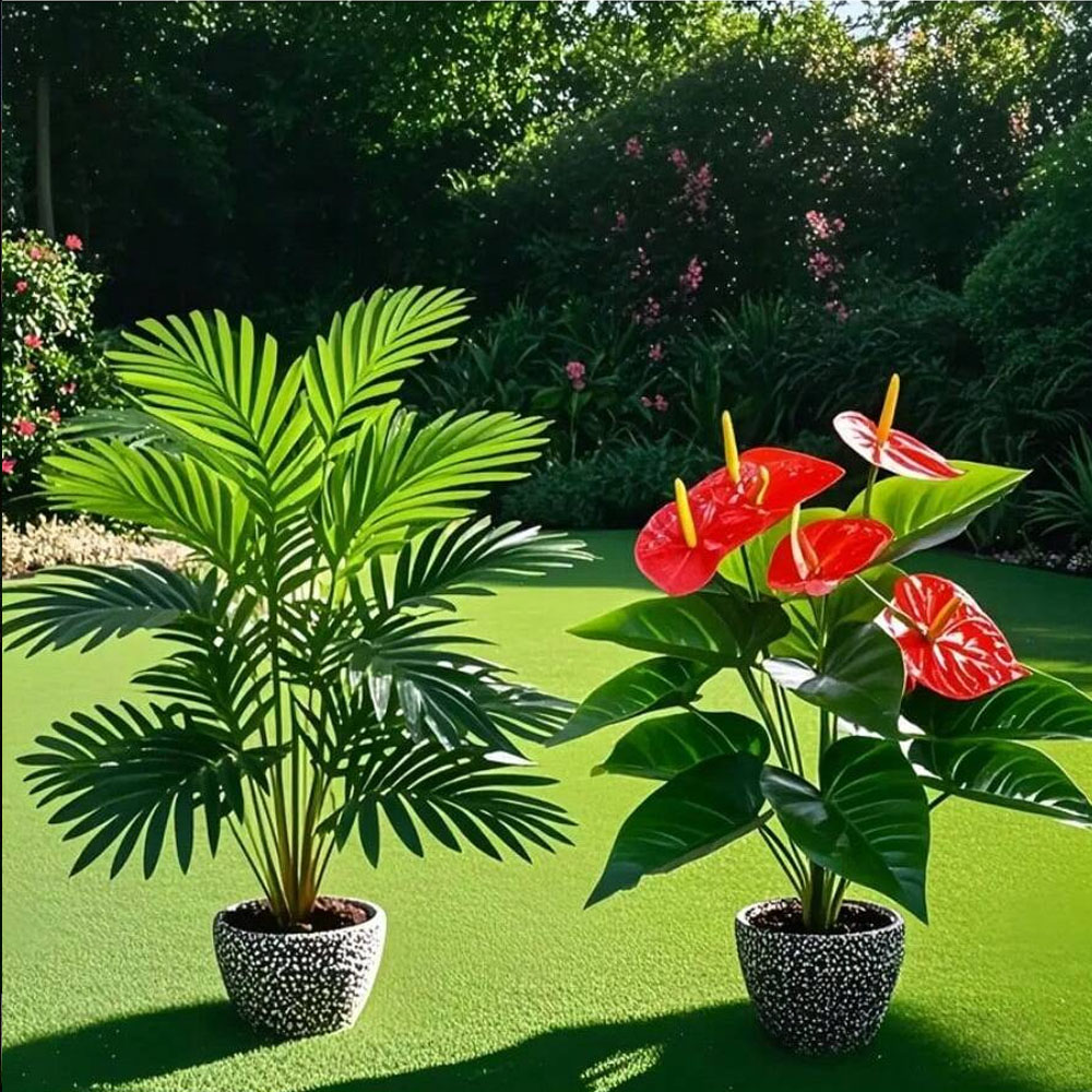 2sets Large Artificial Palm Pl - Interior Design Office recension och pris
