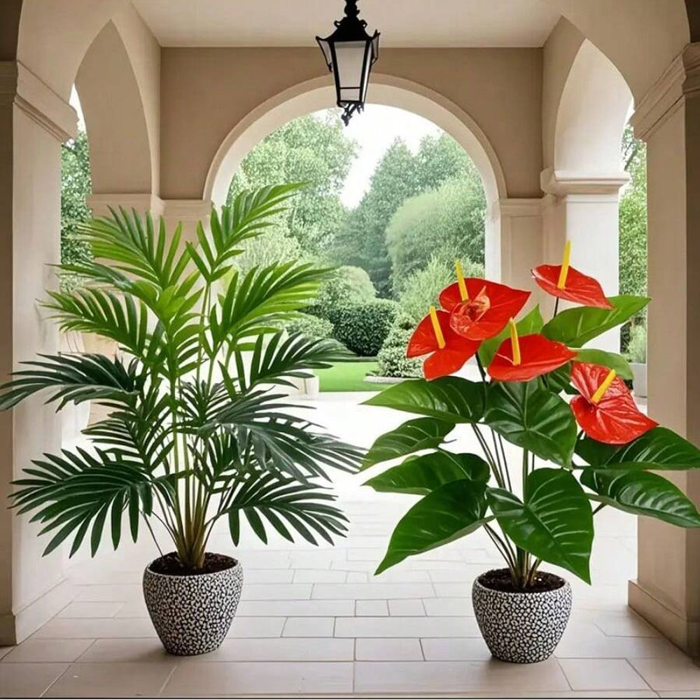 2sets Large Artificial Palm Pl - Interior Design Office recension och pris